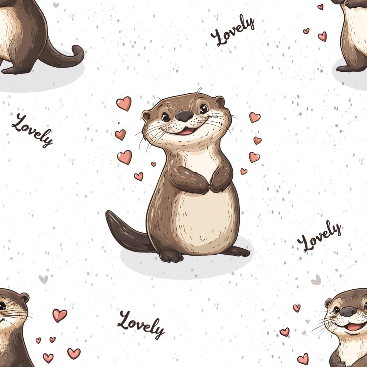 Love you like no Otter weiß - Bio Jersey / Bio French Terry